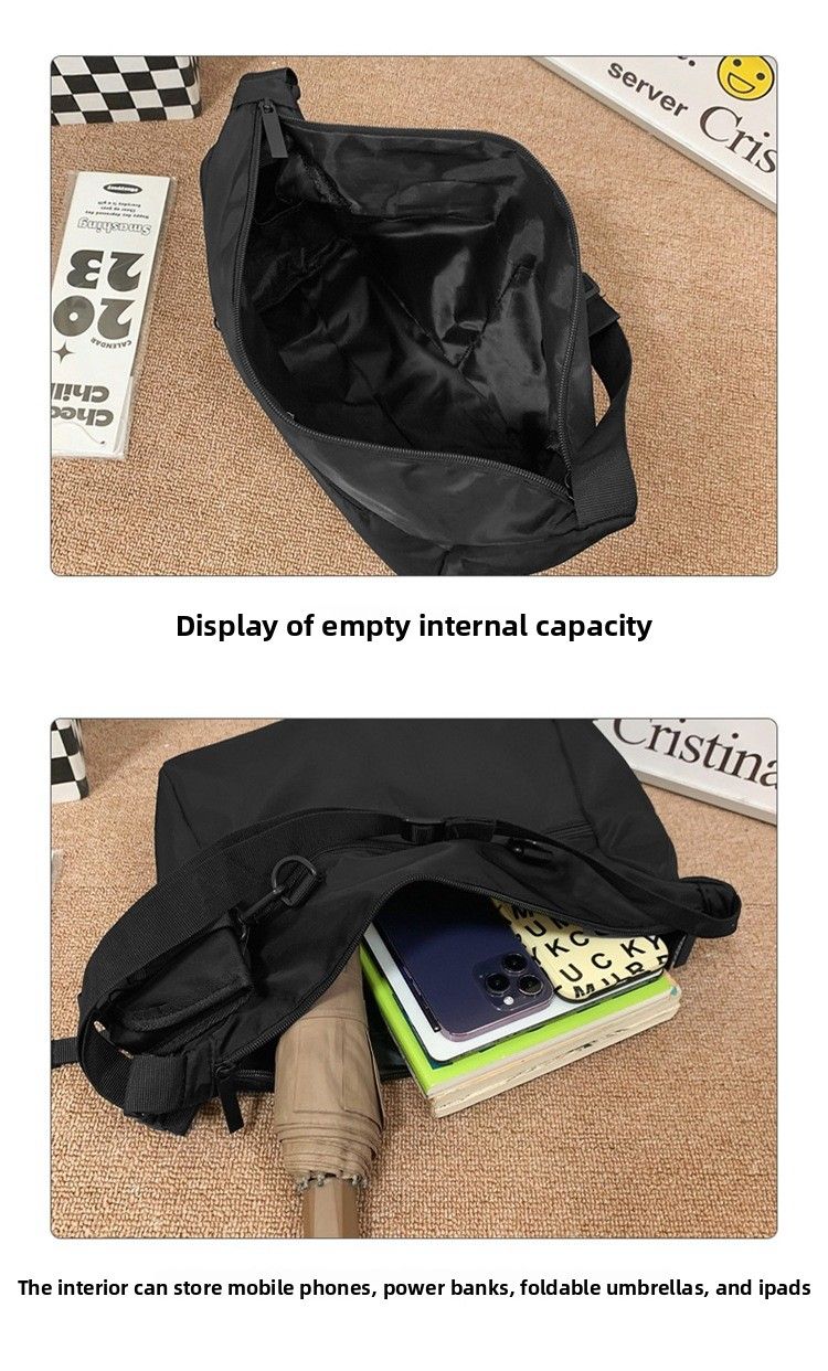 Sports Style Casual Messenger Bag Women's Large Capacity Bag Commuter Shoulder Satchel_voghion.com