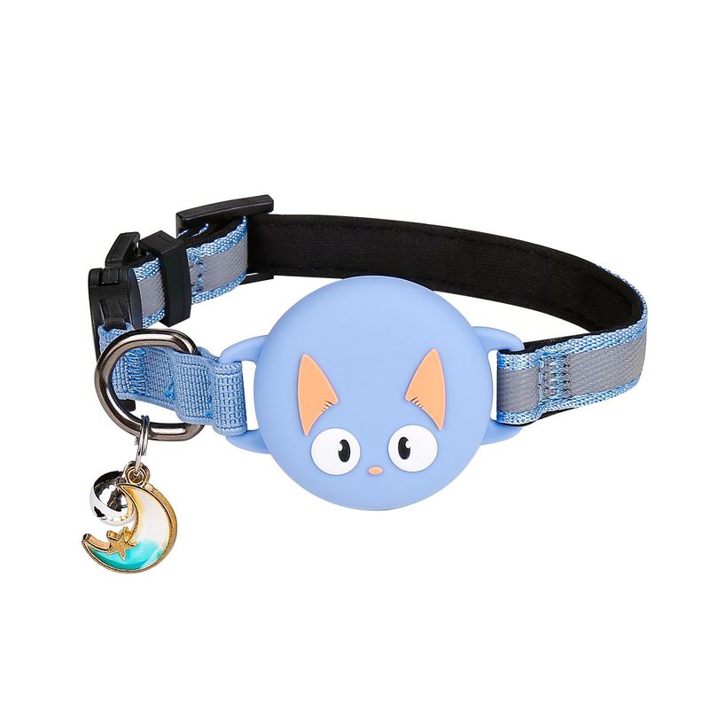 Collare riflettente anti-smarrimento Pet AirTag Cat con localizzazione posizionabile e anti-soffocamento_voghion.com