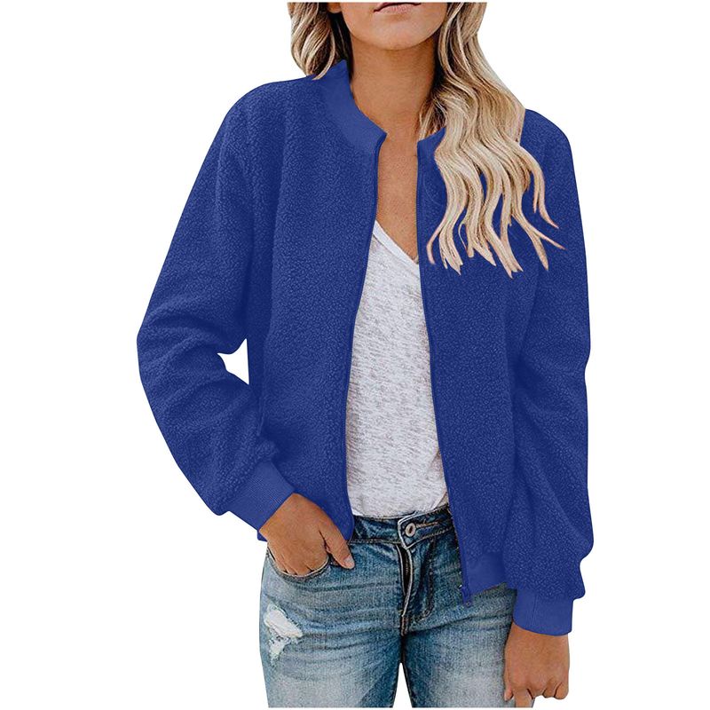 Fleecejack met rits voor dames - comfortabele winteroutfit met zachte sherpavoering, lichtgewicht en warm, casual streetwear_voghion.com