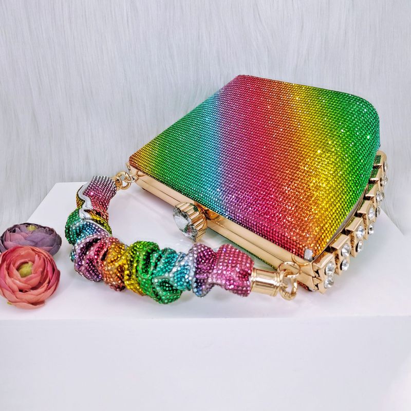 Stylish Party Shoes & Bag Set Bright colored chunky heels for daily commute weddings_voghion.com