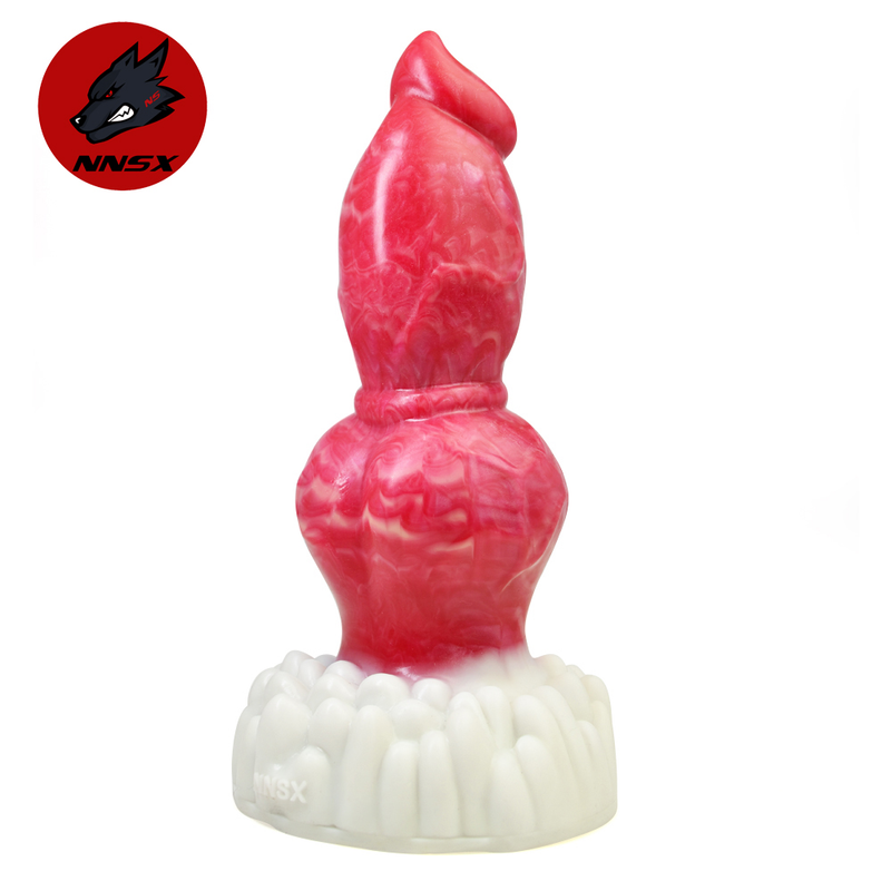 NNSX Dog Knot Dildo con Sucke Silicone Fo Vibato Multicolo Dick Punta a punta Giocattoli sessuali per adulti per uomini Avanzati_voghion.com