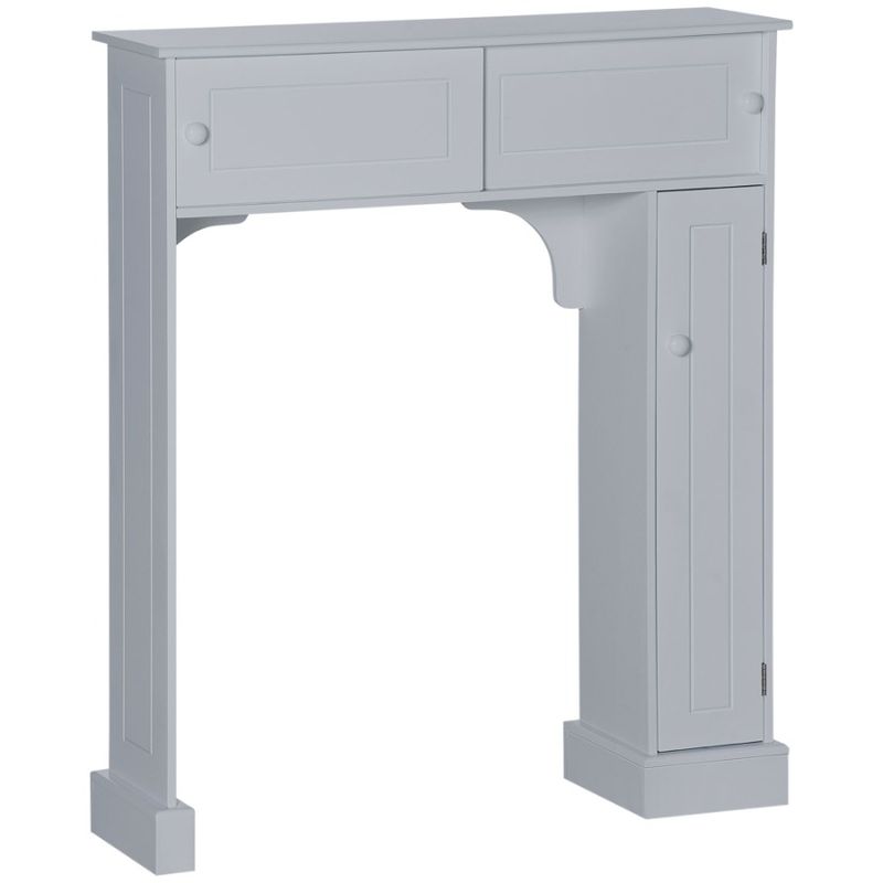 Adjustable W Toilet Cabinet Toilet Rack Storage The Kleankin Shelves Over_voghion.com