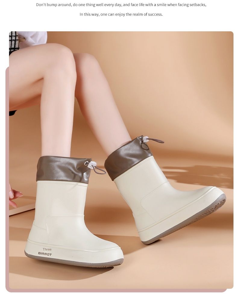Scarpe antipioggia con coulisse da donna, alla moda e casual, taglie 36-41_voghion.com
