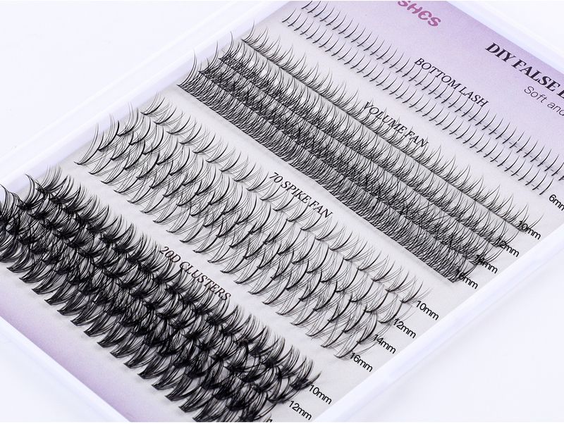 Hot 404 cluster large capacity false eyelashes lower lash demon single cluster segment DIY eyelash mixed_voghion.com