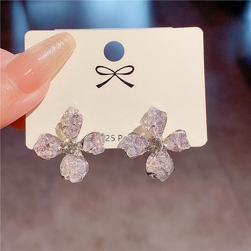 Naisten asusteet Diamond setti yksinkertainen temperamentti muotoilu tunne trendi korvakorut korvakorut_voghion.com