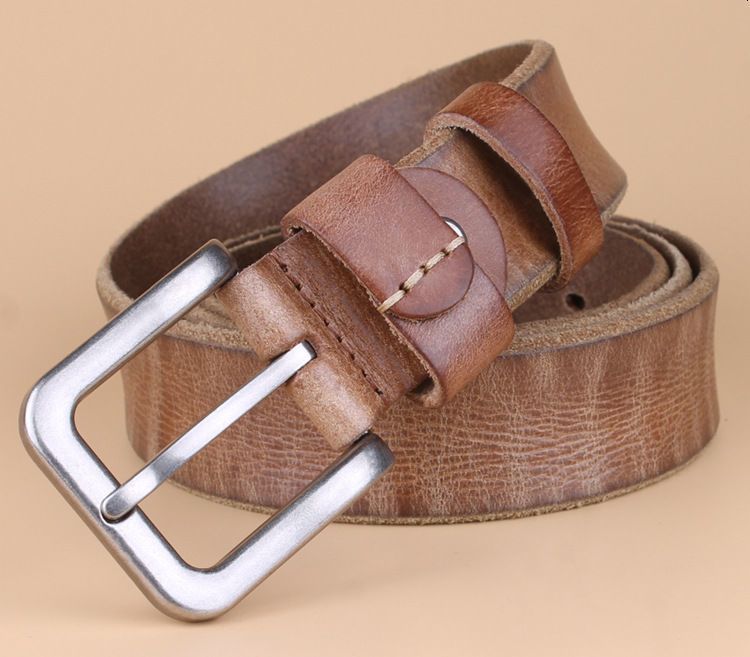 HOT High Quality Belt Men's Genuine Top Layer Pure Leather Pin Buckle Jeans Fashion Belts for Men Designer Brand_voghion.com