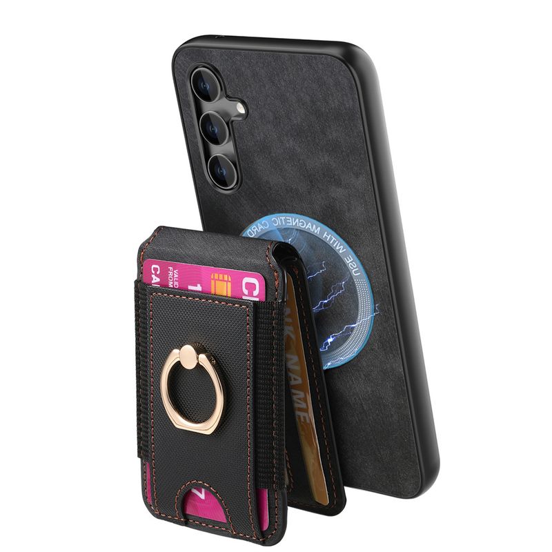 Custodia in pelle con slot per carte di credito e portafoglio magnetico staccabile per Samsung S23 S21 FE S25 S24 S22 Ultra Plus A16 A06 A36 A56 A55 A35_voghion.com