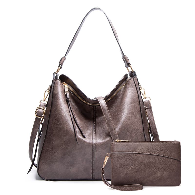 Borsa da donna in pelle PU, tracolla grande, set da 2 pezzi_voghion.com