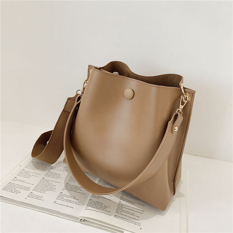 Borse da donna alla moda Borse a tracolla eleganti con tracolla larga a secchiello grande per donna Borsa a tracolla in morbida pelle Portafoglio_voghion.com