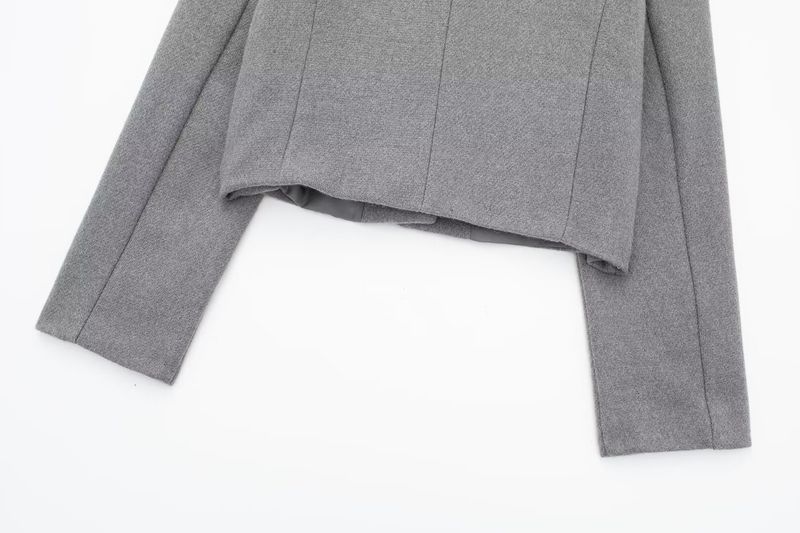 Style de mode pour femmes vêtements pour femmes automne et hiver nouvel article couverture rabattable décoration veste courte_voghion.com