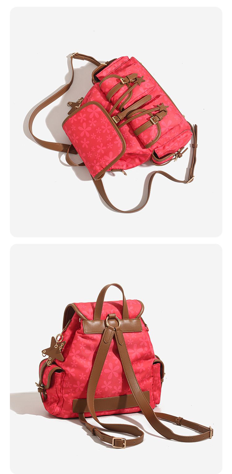 2025 Frühjahr und Sommer Neue Nicole Design Blume Reise Große Kapazität Leichte Damen College Klasse Rucksack Mode Vielseitig Casual_voghion.com