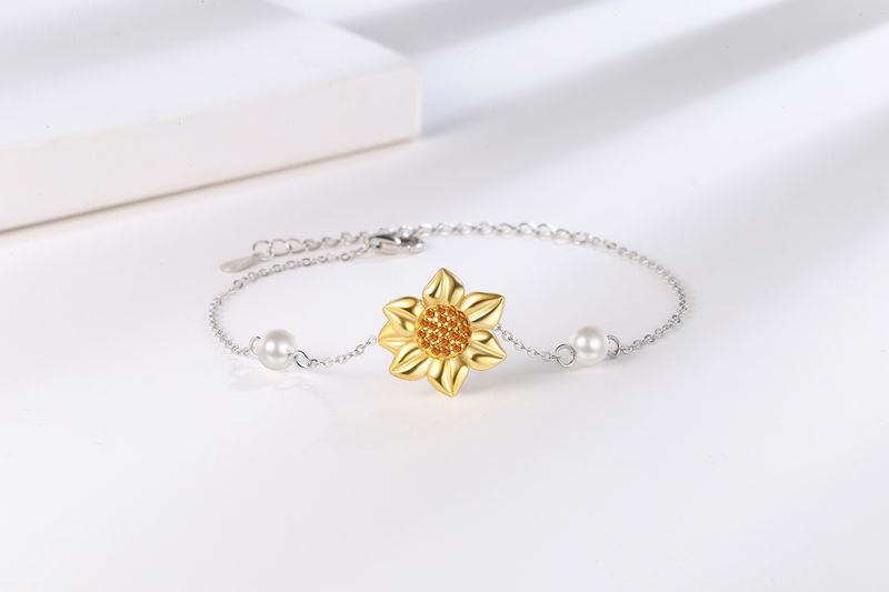 Collana girasole Bracciale donna Orecchini girasole Gioielli personalità Tide Niche_voghion.com