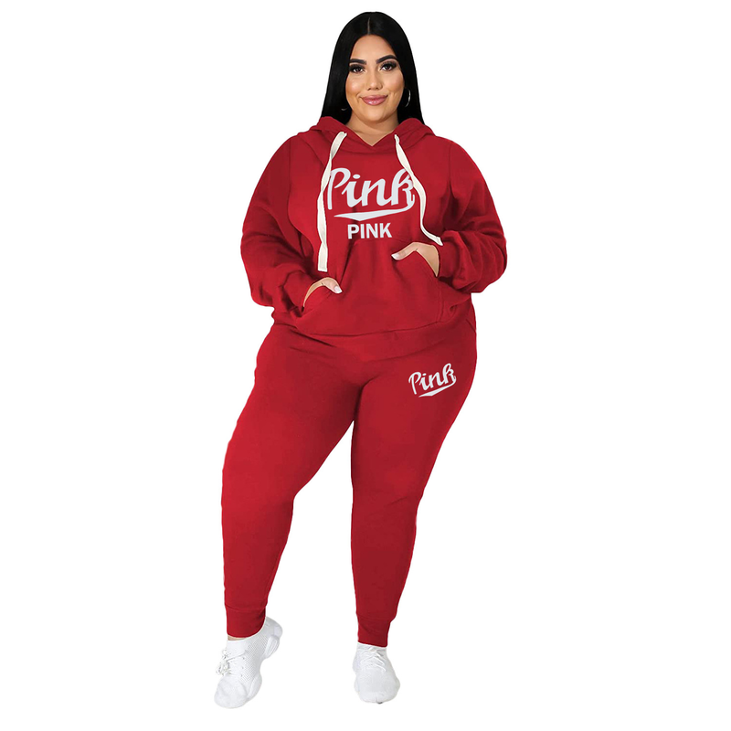 Damenbekleidung Independent Site Plus Size Damenmode Casual Sportanzug Zweiteiliges Set_voghion.com
