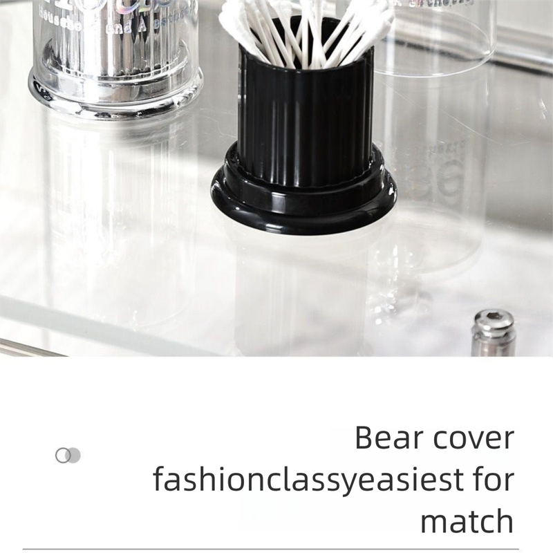 INS Light Luxury Internet Celebrity Bear Niedlicher Halter Wattestäbchen Zahnseidebox Desktop Storage Zahnstocherglas_voghion.com