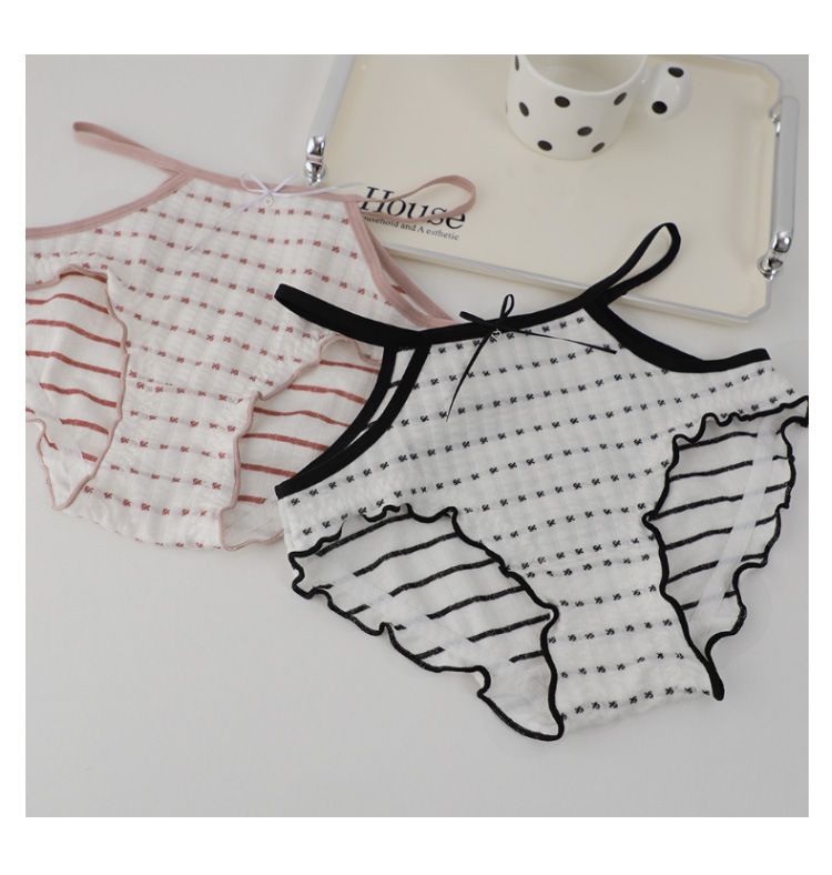 Vintage Fair Island Jacquard Hohltaille Sexy Moud Mëttel Taille Ënnerwäsch Perséinlechkeet Kleng Bauchband Séiss Dräieck Ënnerwäsch_voghion.com
