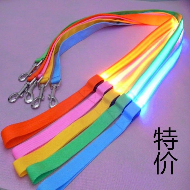 LED Pet Harness Light-Up / USB Flashing Light Leash Dog Rope_voghion.com
