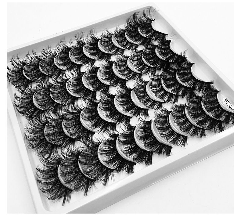 European and American double eyelids fluffy and thick curly mink hair false eyelashes thickened not easy to lose eyelashes_voghion.com