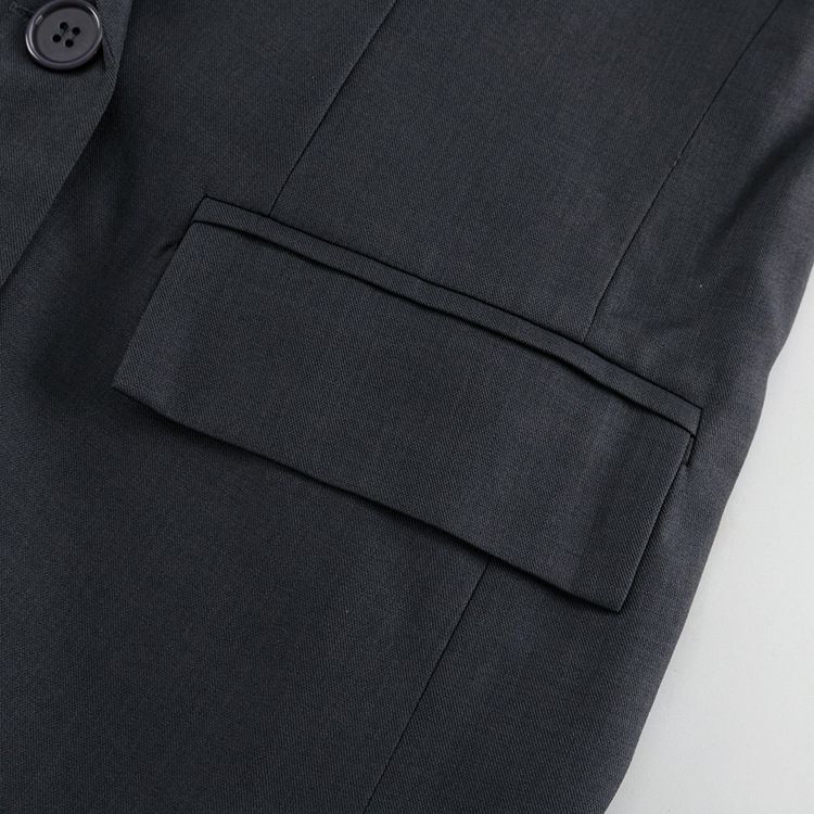 Vêtements pour femmes Tempérament Commuting Costume ample Costume pour femmes Couleur contrastée Veste à revers à manches longues Pantalon à jambe large Costume deux pièces_voghion.com