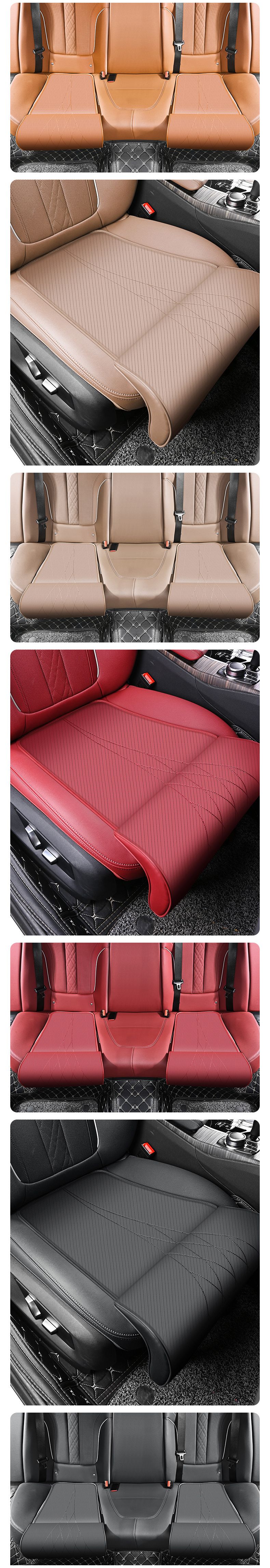 For Tesla Model 3 Y Leather Non-Slip Car Seat Extended With Rest Driver Memory Foam Leg Cushion Pad Cover_voghion.com