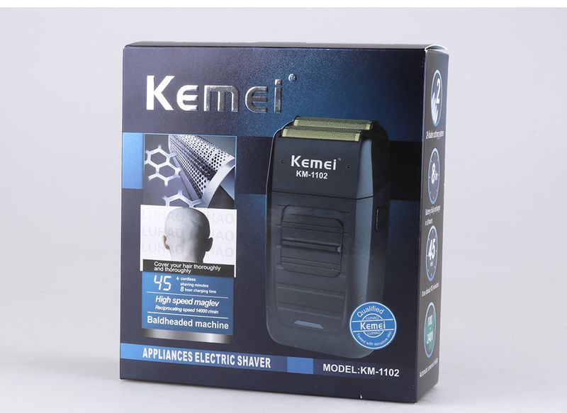 Kemei Cordless Shaver - Rasoio elettrico a doppia lama alternativo per uomo, sistema di rasatura del viso Wet/Dry_voghion.com