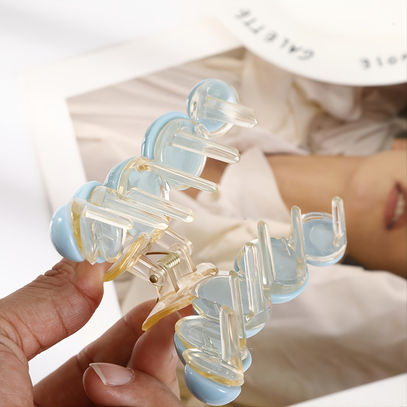 1 pz elegante fermaglio per capelli a forma di palla lucida - fermaglio per coda di cavallo antiscivolo a forma di artiglio di squalo per donne e ragazze_voghion.com