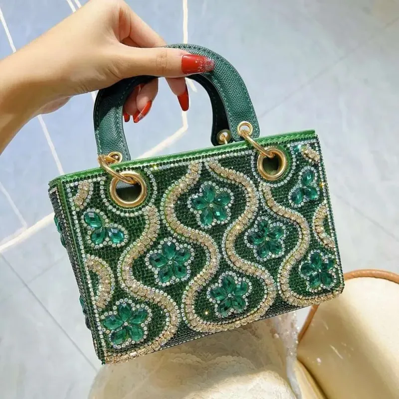 Designer-Taschen 2025 NEU Glänzende Damen-Abend-Dia-Dekorationshandtasche mit Riemen, weibliche Schulter-Crossbody für Frauen_voghion.com