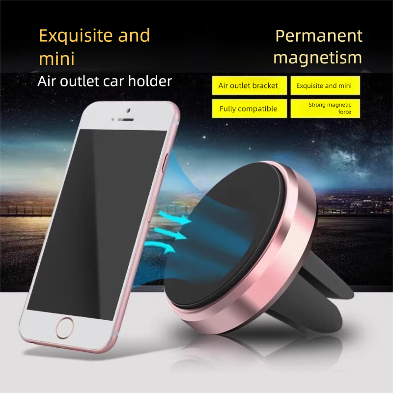 Holder Magnetic Car Air Conditioning Vent Phone Mount Clip-on Universal Suction Cup Type_voghion.com