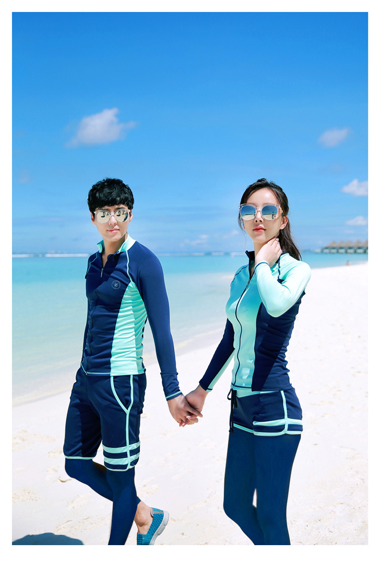 Ropa familiar Traje de baño familiar CuHK pantalones de manga larga para niños traje de neopreno para parejas niños y niñas protector solar separado ropa de medusas de secado rápido_voghion.com