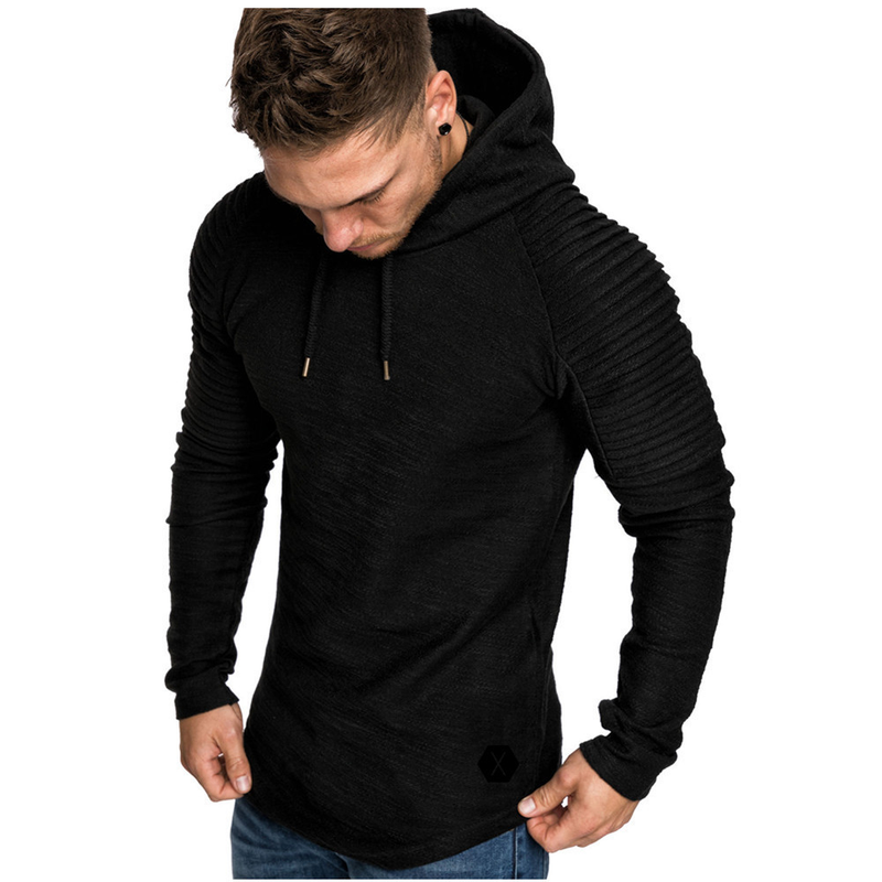 Fashiion Men's Pullover Hoodies Fleece Casual Long Sleeve Hooded Solid Color Sweatshirts with Pockets_voghion.com