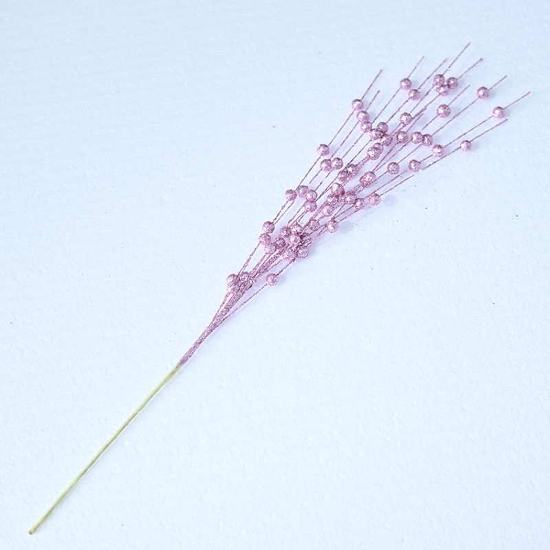 Chrëschtdekoratioun 43cm 12 Gabelen Goldpudderkugel Chrëschtbeemchenkranz Rattan Pailletten Goldpudder Beerenbëscher Spiisser_voghion.com