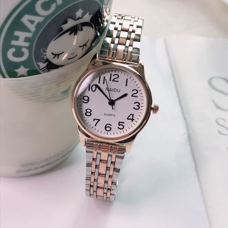 Orologio da donna silenzioso per esame con scala digitale al quarzo, cinturino in acciaio, piccolo, per il tempo libero_voghion.com