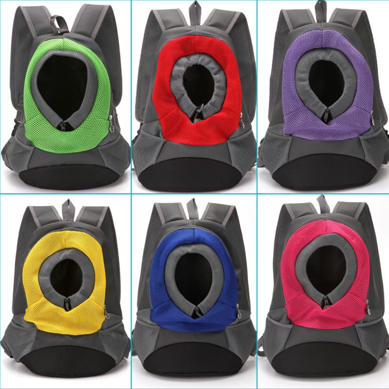 Pet Supplies Portable Outdoor Breathable Mesh Chest Small Dog Backpack Cat Carrier_voghion.com