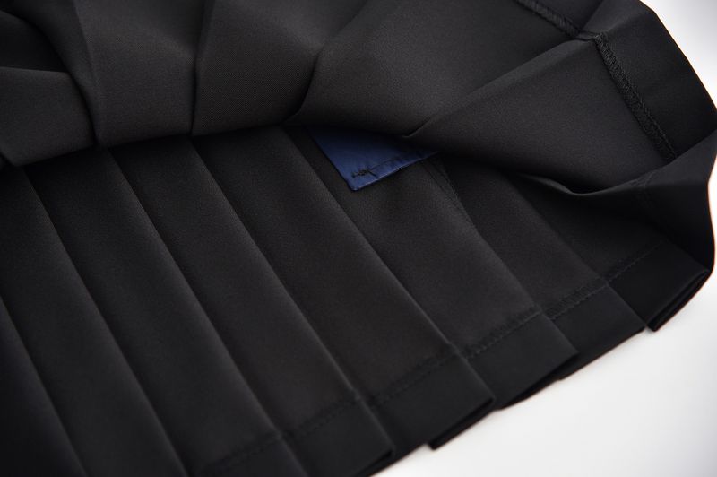 Gonna midi a pieghe stile accademia giapponese, primavera autunno, da donna, a vita alta, uniforme JK_voghion.com