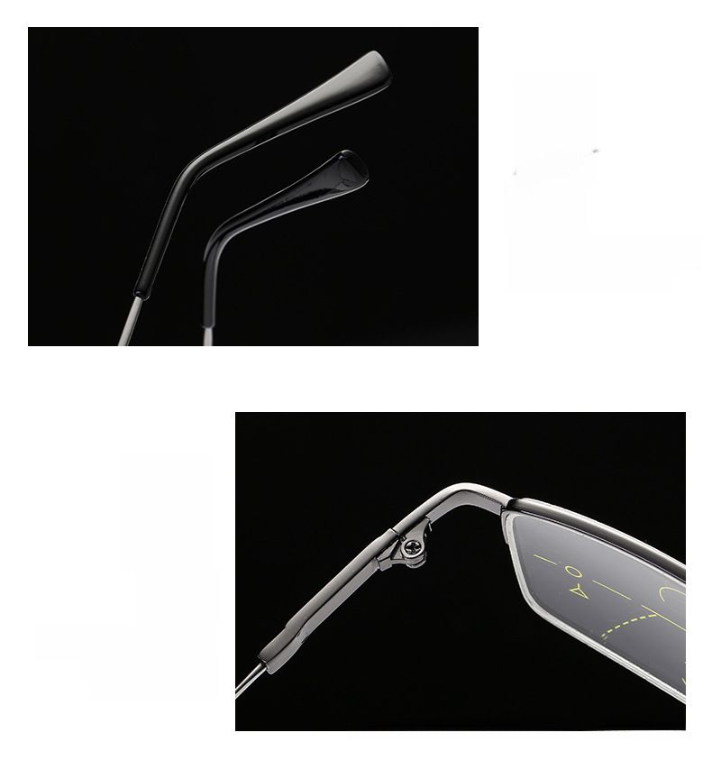 Memory Titanium Anti-Blue Light Presbyopia Glasses Men's Automatic Zoom Progressive Multifocal Far and Near Dual-purpose Presbyopia Glasses_voghion.com