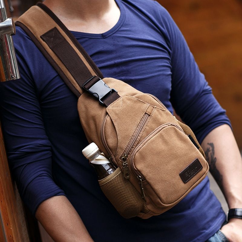 Borsa a tracolla sportiva casual da uomo in tela alla moda in stile coreano Simu_voghion.com