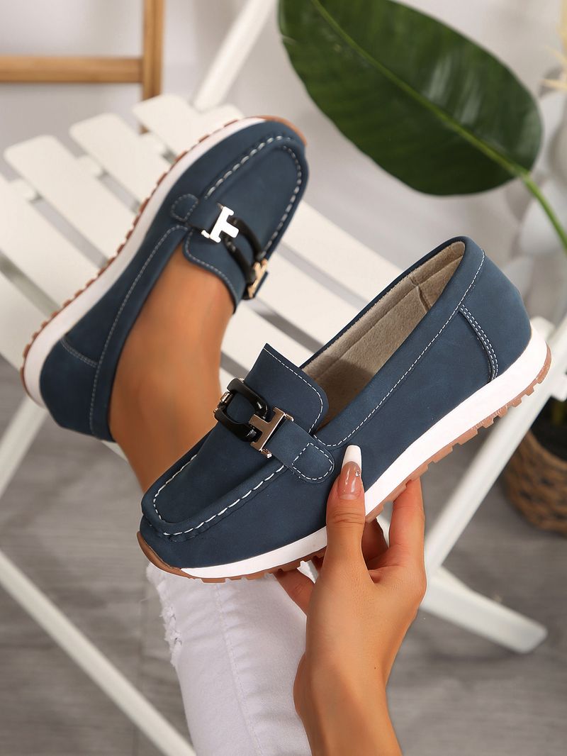 Fashion Fit Single für Frauen 24 neue runde Zehenpartie Mode lässig Plus Size Le Fu Dou Schuhe kleiner Duftstil_voghion.com