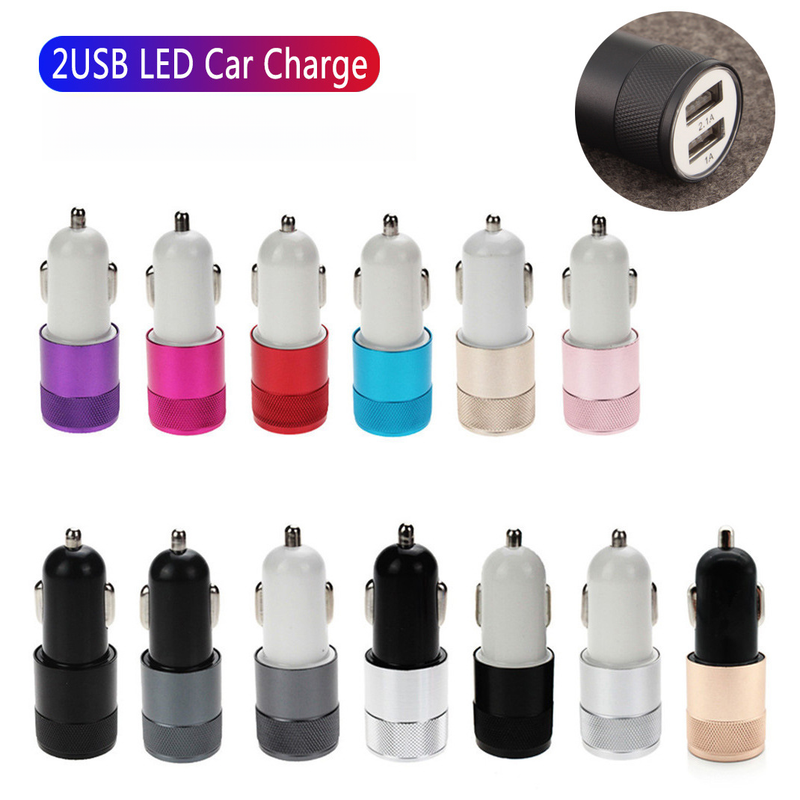 Small Steel Cannon Metal Dual USB Aluminum Alloy Charging 2.1A Tablet Smartphone Car Charger_voghion.com