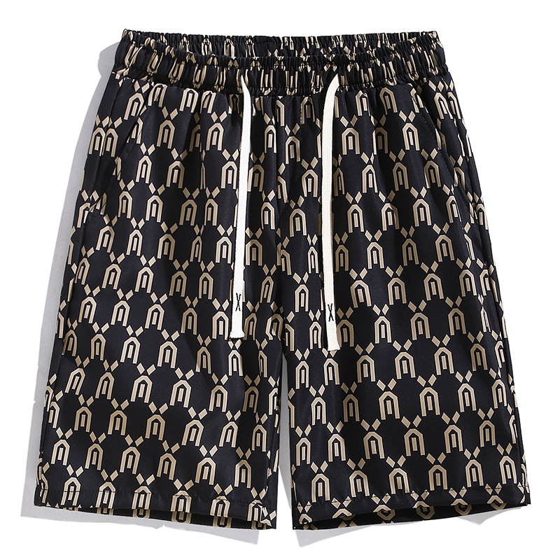Shorts d'été hommes 2023 nouvelle tendance de la mode glace soie séchage rapide hommes pantalons Beachwear demi midget pantalon_voghion.com