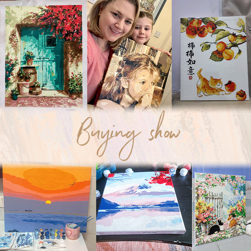 PhotoCustom 40×50CM Oil Picture By Numbers Hand Painting Decorative Paintings Auroral Scenery Home Decor Personalized Gift_voghion.com