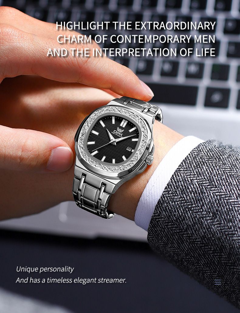 Herren-Business-Armbanduhr mit Hintergrundbeleuchtung, quadratischem Quarzwerk, Stoppuhr, 3 Bar wasserdicht, Datumsanzeige_voghion.com