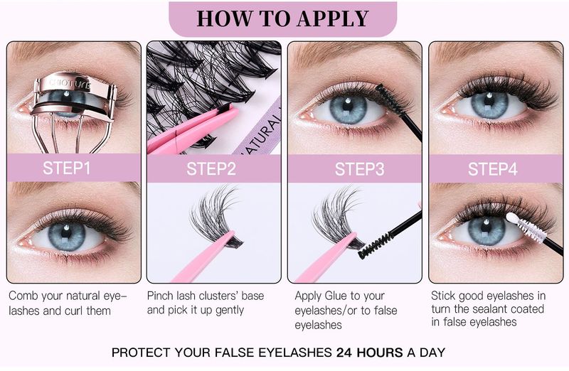 European and American cross border hot selling thick fried hair single cluster false eyelashes set DIY large capacity segmented grafted false eyelashes_voghion.com