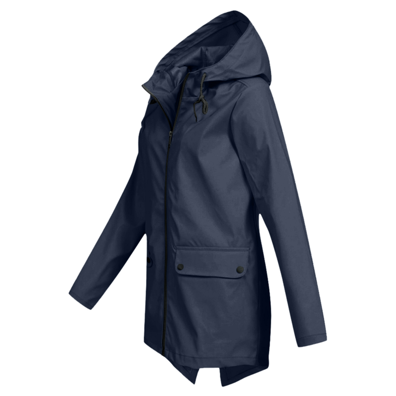 Giacca antivento leggera con cerniera e cappuccio per donna K_voghion.com