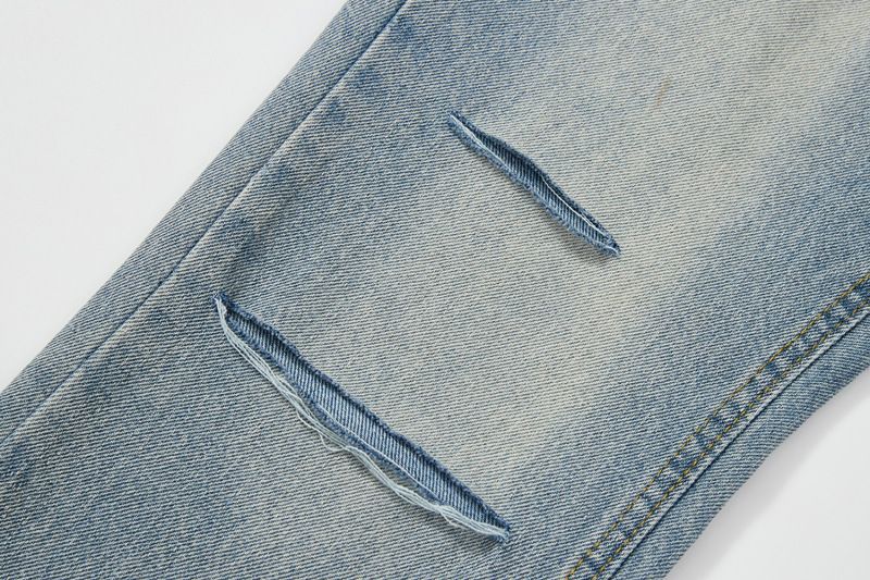 Erkek Giyim Kesim Yıkama Ve İmha Rahat Bol Kot Temiz Fit Vibe Stil_voghion.com