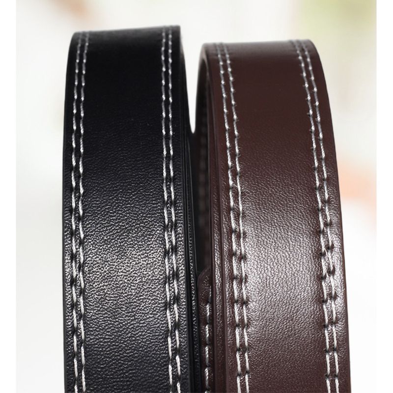 Cintura alla moda con fibbia ad ardiglione, sottile per donna, stile coreano, cintura a doppia linea per pantaloni da donna_voghion.com