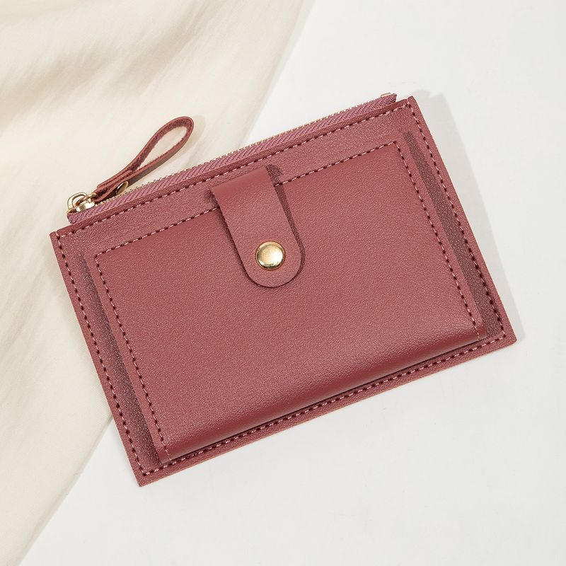 2025 New Ultra-thin Student Small Wallet, Simple And Fashionable Zipper Card Bag, Cute Women's Change Bag_voghion.com