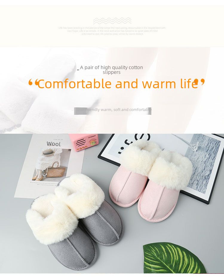 Grenzüberschreitender E-Commerce-Mao-Mund-Erhöhung Home Herren Damen Indoor und Outdoor Warm Cotton Hausschuhe Spot_voghion.com