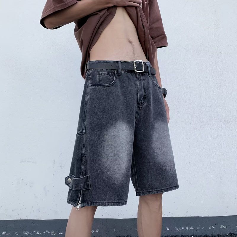 Jeansshorts för män, sommarmode, märkesdesign, sense tooling, fempunktsbyxor, amerikanska retrobyxor med lös passform_voghion.com