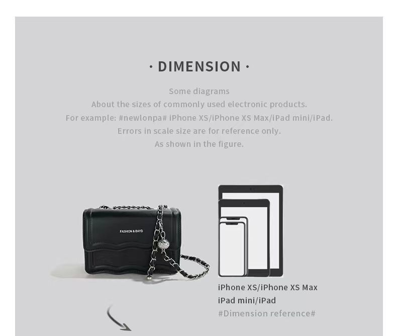 Lanlia BAG Design Small Square 2022 Neue fortschrittliche Unterarmtasche mit Kette, einzelne Schulter, schräger Straddle_voghion.com
