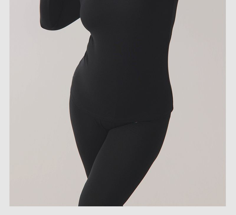 Ensemble de sous-vêtements thermiques pour femmes, antibactérien, en pur coton, grande taille, haute élasticité, sans coutures, chauffant, coupe ajustée, fin_voghion.com