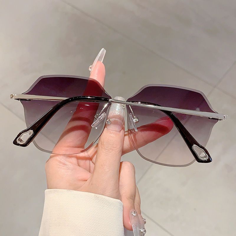 Occhiali da sole semplici e versatili senza montatura con design all'avanguardia - Unisex antiriflesso per ciclismo e street style_voghion.com